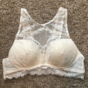 White lace bralette